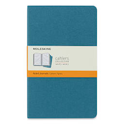 Moleskine Cahier Journals - 8-1/4" x 5", Ruled, Brisk Blue, Pkg of 3