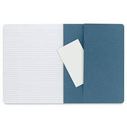 Moleskine Cahier Journals - 9-3/4" x 7-1/2" , Ruled, Brisk Blue, Pkg of 3, inside back cover
