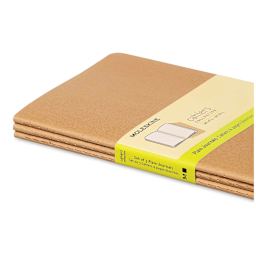Moleskine Cahier Journals - 8-1/4'' x 5'', Blank, Kraft, Pkg of 3 (side view)
