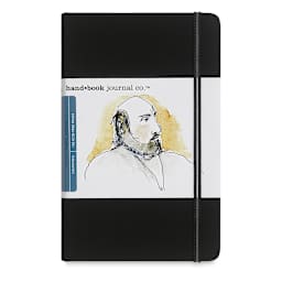 Hand Book Artist Journal - 8 1/4" x 5-1/2", Ivory Black, Portrait, 128 Pages