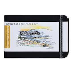 Hand Book Artist Journal - 3 1/2" x 5-1/2", Ivory Black, Landscape, 128 Pages