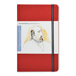 Hand Book Artist Journal - 8 1/4"x 5-1/2", Vermilion Red, Portrait, 128 Pages