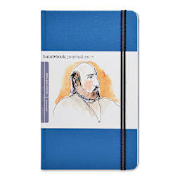 Hand Book Artist Journal - 8 1/4"x 5-1/2", Ultramarine Blue, Portrait, 128 Pages