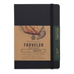 Pentalic Recycled Traveler's Sketchbook - 5-7/8" x 4-1/8", Black