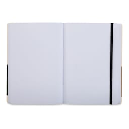 Pentalic Recycled Traveler's Sketchbook - 8-1/4'' x 5-7/8'', Black (Open)