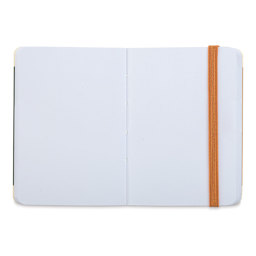 Pentalic Recycled Traveler's Sketchbook - 4-1/8'' x 2-7/8'', Orange (Open)