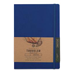 Pentalic Recycled Traveler's Sketchbook - 8-1/4" x 5-7/8", Royal Blue