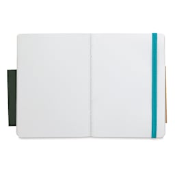 Pentalic Recycled Traveler's Sketchbook - 5-7/8" x 4-1/8", Turquoise
