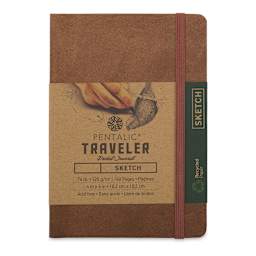 Pentalic Recycled Traveler's Sketchbook - 5-7/8" x 4-1/8", Metallic Copper
