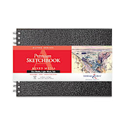 Stillman & Birn Alpha Series Sketchbook - Front view of landscape sketchbook with label