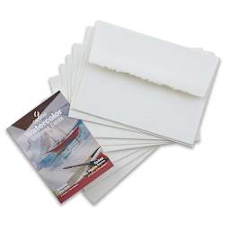 Canson Blank Watercolor Greeting Cards - White, Pkg of 6