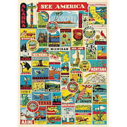 Cavallini See America Gift Wrap