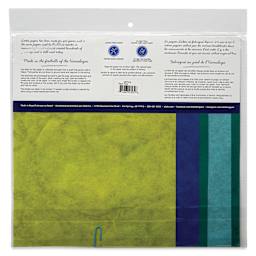 Aitoh Decorative Lokta Paper Pack - Dragonflies, 8-1/2" x 11", Pkg of 5, back of packaging