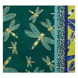 Aitoh Decorative Lokta Paper Pack - Dragonflies, 8-1/2" x 11", Pkg of 5