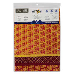 Aitoh Decorative Lokta Paper Pack - Dragons, 12" x 12", Pkg of 5, front of packaging