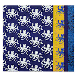 Aitoh Decorative Lokta Paper Pack - Octopi, 8-1/2" x 11", Pkg of 5