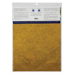 Aitoh Decorative Lokta Paper Pack - Leaves and Seeds, 12" x 12", Pkg of 5, back of packaging