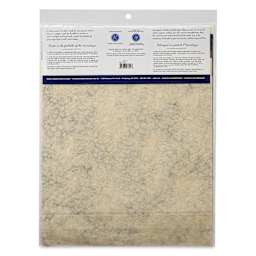 Aitoh Decorative Lokta Paper Pack - Black and White, 12" x 12", Pkg of 5, back of packaging