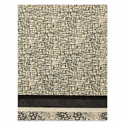 Aitoh Decorative Lokta Paper Pack - Black and White, 12" x 12", Pkg of 5