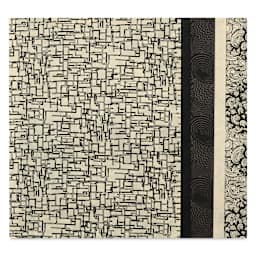 Aitoh Decorative Lokta Paper Pack - Black and White, 8-1/2" x 11", Pkg of 5