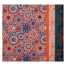 Aitoh Decorative Lokta Paper Pack - Oranges, 8-1/2" x 11", Pkg of 5