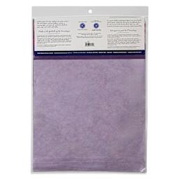Aitoh Decorative Lokta Paper Pack - Purples, 12" x 12", Pkg of 5, back of packaging