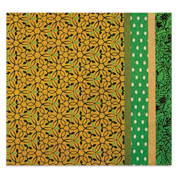 Aitoh Decorative Lokta Paper Pack - Greens, 8-1/2" x 11", Pkg of 5