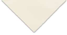 Somerset Printmaking Sheet, closeup of corner of Soft White, Satin, to show color and texture