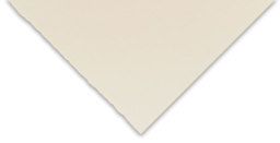 Somerset Printmaking Sheet, closeup of corner of Buff to show color and texture