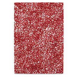 Black Ink Japanese Ogura Lace Papers - Top view of Cardinal Red sheet