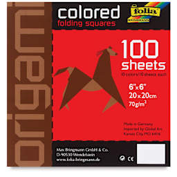 Folia Oragami Sheets - 6" x 6", Assorted, 100 Sheets