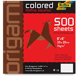 Folia Oragami Sheets - 6" x 6", Assorted, 500 Sheets