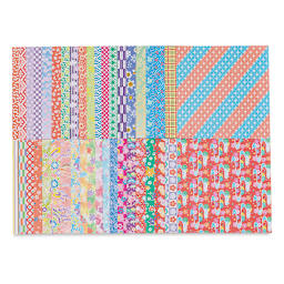 Aitoh Chiyogami Paper Pack - Sheets from Package of 40 spread in two overlapping rows