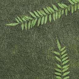 Sunwashed Nepalese Lokta Paper - Closeup of Green/Forest paper showing leaf detail