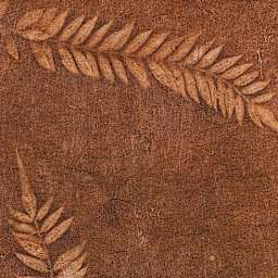 Sunwashed Nepalese Lokta Paper - Closeup of Terracotta/Sienna paper showing leaf detail