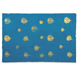 Nepalese Gold Bodhi Paper - Full sheet of Blue/Gold Paper
