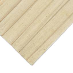 Black Ink Nepalese Oil Paper - Closeup of corner of Sticks paper showing bamboo sticks in paper