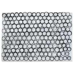 Black Ink Thai Mulberry Beehive Paper - Front view of Black Beehive paper