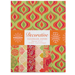 Decorative Paper Screen Print Assortment Packs - Orange and Yellow shown