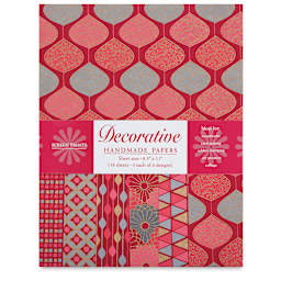 Decorative Paper Screen Print Assortment Packs - Red and Dark Red shown