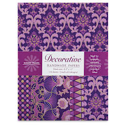 Decorative Paper Screen Print Assortment Packs - Purple and Violet shown