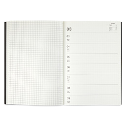 Gry Mattr 2025 Planner - Jet Black, week of March 3rd page
