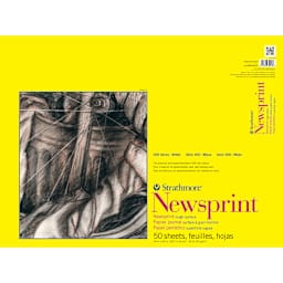 Strathmore Newsprint Paper Pad, 300 Series, 50 Sheets, Rough, 18" x 24"