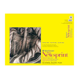 Strathmore Newsprint Paper Pad, 300 Series, Rough, 18 in x 24 in, 60-Sheets