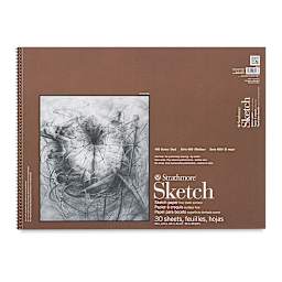 Strathmore 400 Series Sketch Pad - 18" x 24", Spiral Bound, Top, 30 Sheets