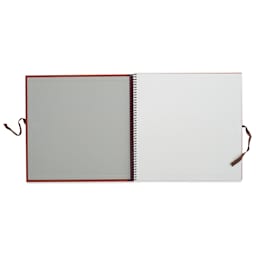 Holbein Multimedia Book - 10" x 10", Rust (open to show paper)