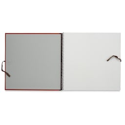 Holbein Multimedia Book - 12" x 12", Rust (open to show paper)