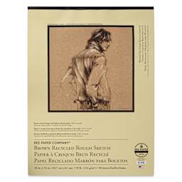 Bee Paper Brown Recycled Rough Sketch Pad - 18" x 24", front cover