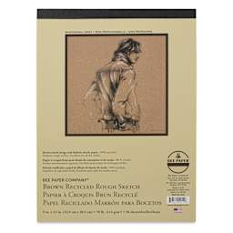 Bee Paper Brown Recycled Rough Sketch Pad - 9" x 12", front cover