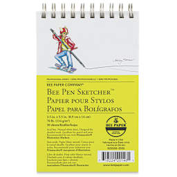Bee Paper Pen Sketcher's Wirebound Pad - Front view of Top Bound Pad